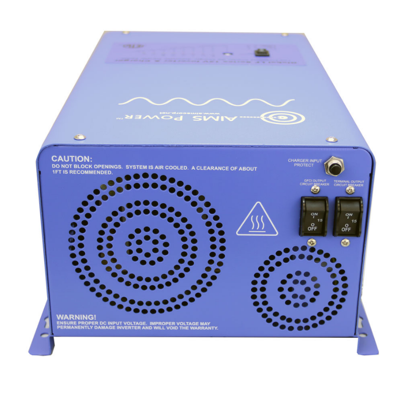 AIMS Power 3000 Watt Pure Sine Inverter Charger 12 Volt - ETL Listed to UL 458